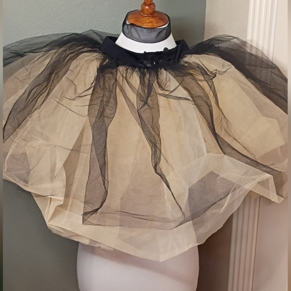 Weissman Black & Gold Tutu Dance Skirt W/ Sequin Detail MC Medium Child